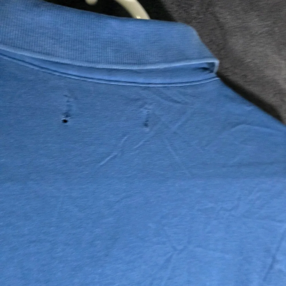 Banana Republic Mens‎ Polo Shirt Long Sleeve 1/4 Zip Blue Casual Small
